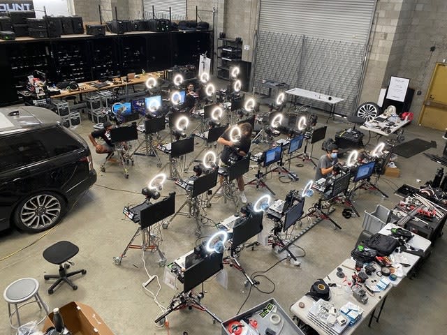 ABC provided news outlets with a photo of all the high-tech ring lights and monitors being sent to Emmy nominees in the Los Angeles area.