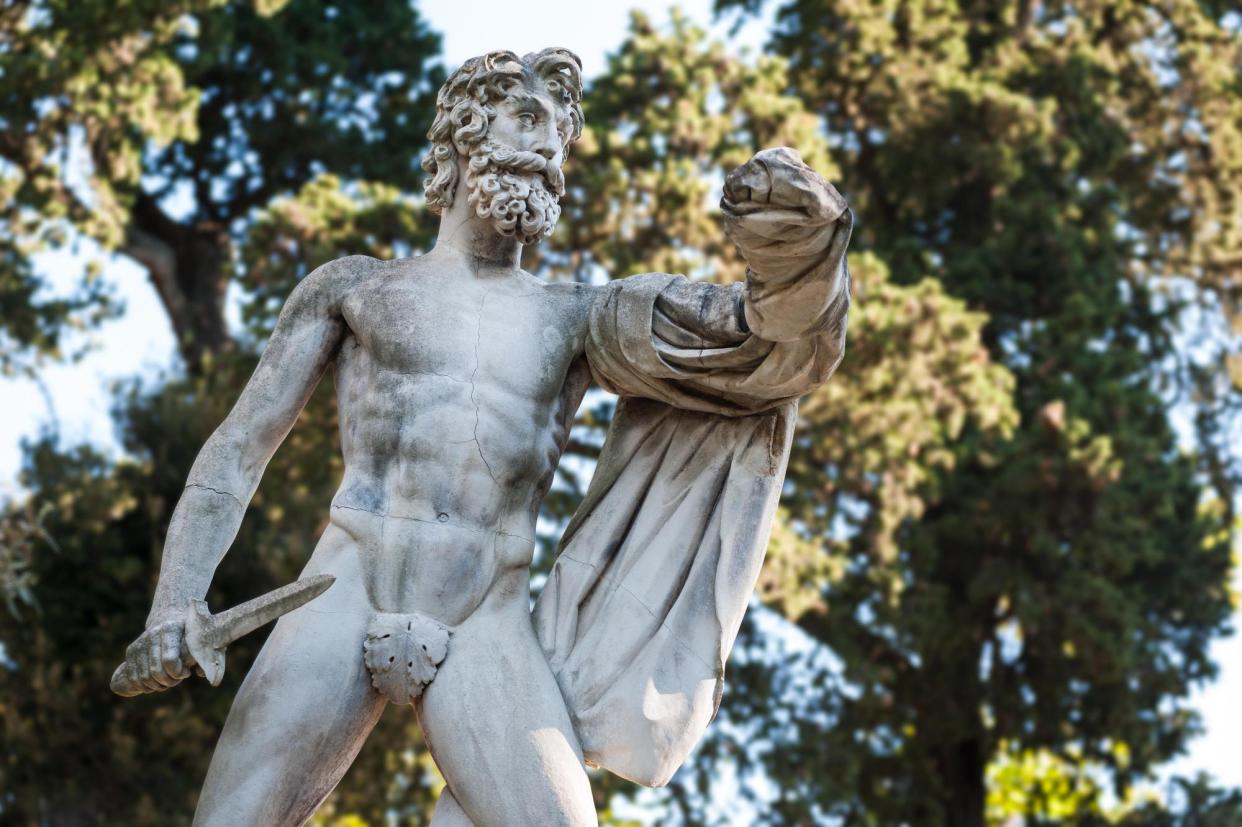 <span>Breezy … a copy of a Tyrannicides statue of Aristogeiton by Kritios and Nesiotes, Florence.</span><span>Photograph: Federico Magonio/Alamy</span>