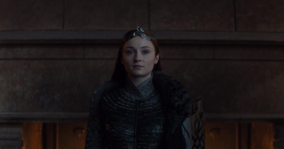 She's the queen that was promised.<br /><br />Sansa (Sophie Turner) knew what she was doing when she revealed the truth about Jon's parentage to Tyrion in Episode 4. The information spread like dragon fire in King's Landing and eventually caused the downfall of Daenerys Targaryen, putting the Starks in control of Westeros.<br /><br />Now, after eight seasons of being beaten, broken and ignored at every turn, Sansa ended "Game of Thrones" as the ruler in the North, now an independent kingdom. <br /><br />For Northerners, lemon cakes are coming.