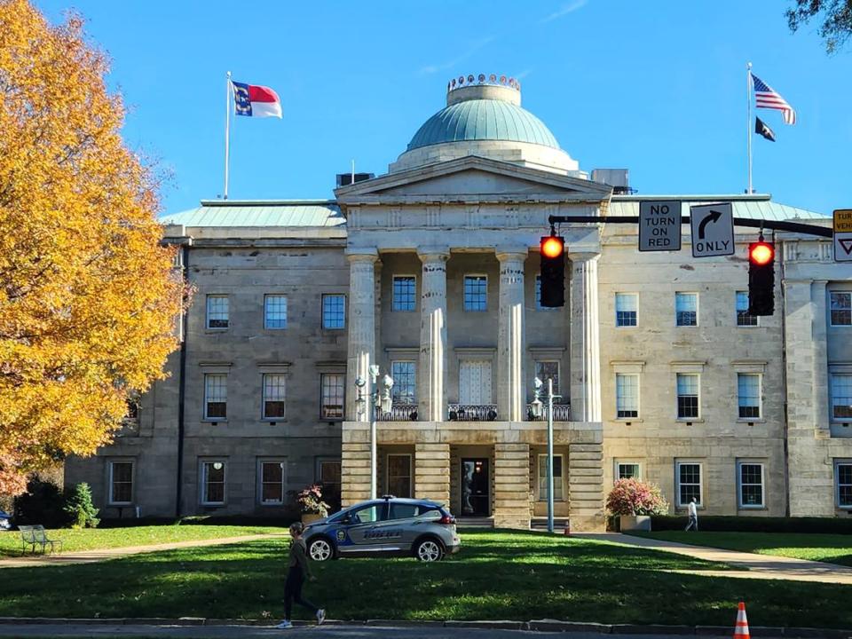 North Carolina’s historic State Capitol building in downtown Raleigh, pictured on Dec. 1, 2022.