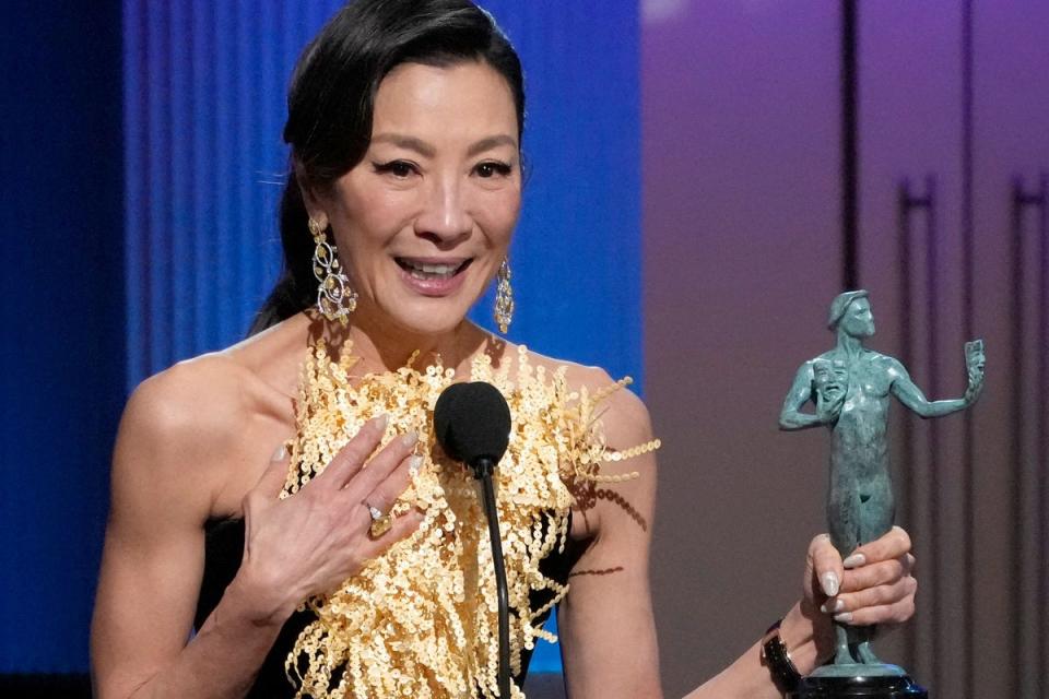 Michelle Yeoh and Ke Huy Quan make history at the awards (AP)