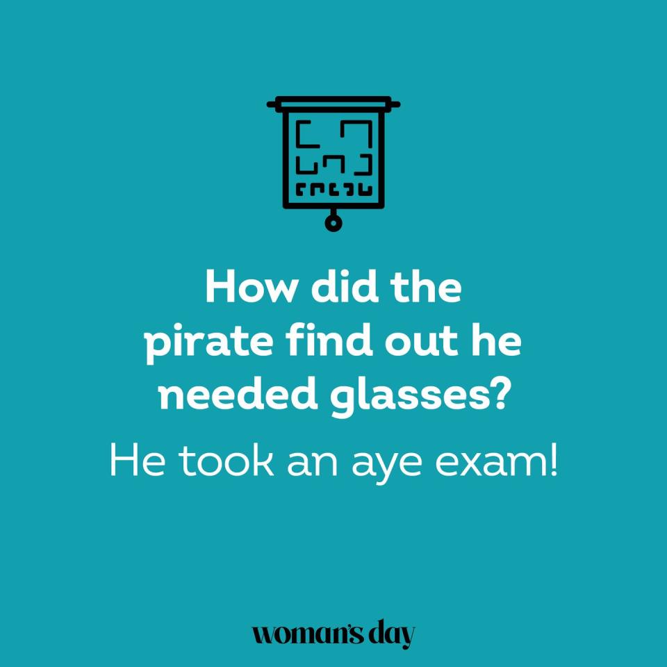 how did the pirate find out he needed glasses