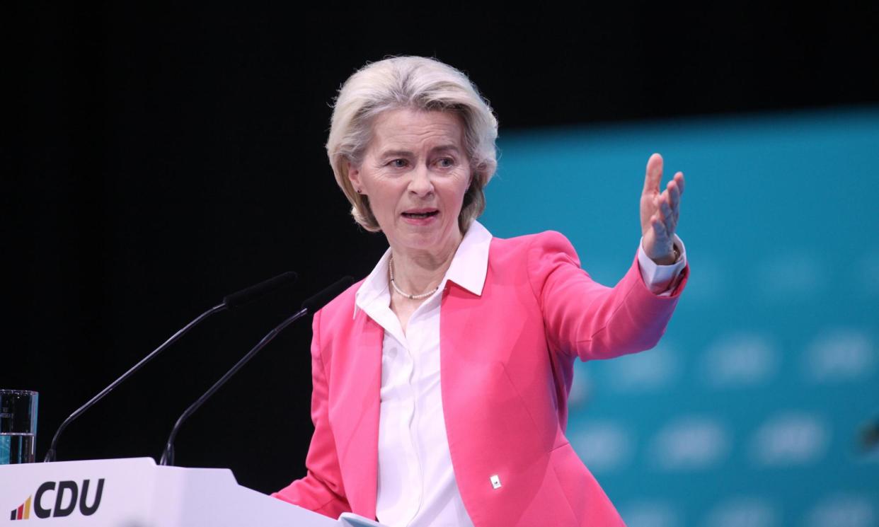 <span>Ursula von der Leyen has restated her intention not to work with the far right.</span><span>Photograph: dts News Agency Germany/Rex/Shutterstock</span>