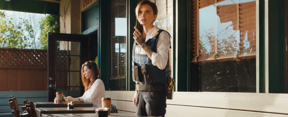 Ruby Rose also makes an appearacen as a police woman. Source: RimFire Films