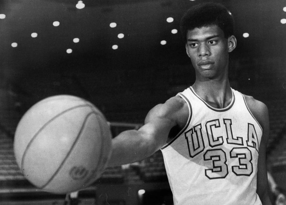 Kareem Abdul-Jabbar (formerly Lew Alcindor) of UCLA was awarded the first Naismith Trophy as the UPI college basketball player of the year.
