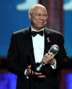 <p>In his later years, Powell retreated into a more private life, serving on a handful of boards and making speeches around the U.S. in addition to casually advising President Barack Obama. At right, he accepts the President's Award at the 42nd NAACP Image Awards in 2011 in L.A.</p>