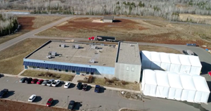 The Heliene manufacturing facility in Mountain Iron, Minnesota, will provide solar panels for Prince William County Schools solar power projects. Photo from Vimeo video: https://vimeo.com/537494236/ed731f50f7.