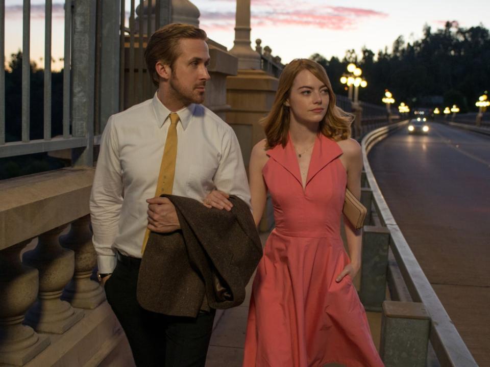 Emma Stone y Ryan Gosling en ‘La La Land’ (Dale Robinette/Black Label Media/Kobal/Shutterstock)