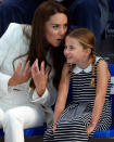 <p> It's heartwarming to see the bond between the mothers and daughters in the Royal Family grow over the years and there's no shortage of sweet moments between the Princess of Wales and her daughter Princess Charlotte. Here, they're pictured watching the swimming competition at the Sandwell Aquatics Centre during the 2022 Commonwealth Games - and it looks like Princess Catherine has just said something rather amusing.  </p>