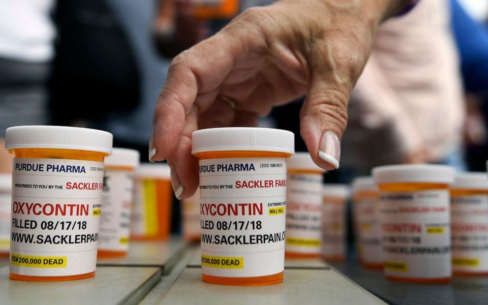 The Sackler Trust is run by the Sackler family, members of which own Purdue Pharma, a company selling the prescription painkiller OxyContin (pictured in file image) - FR125654 AP