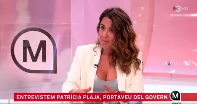 Patrícia Plaja, en la comentada imagen (Photo: TV3)