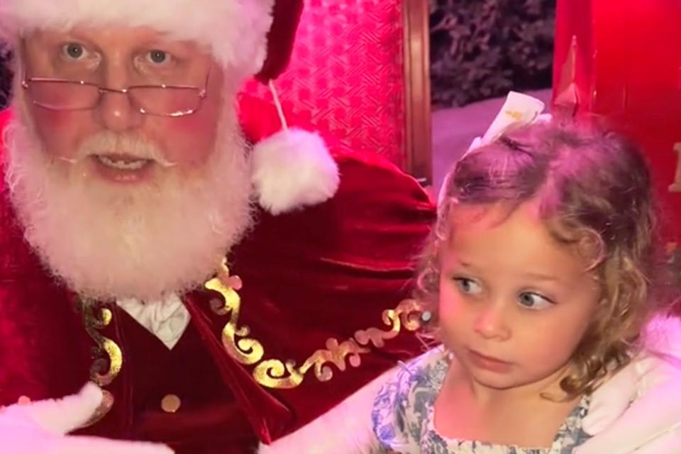 <p>Katie Loves Social/TikTok</p> Adley, 3, told Santa Claus she didn