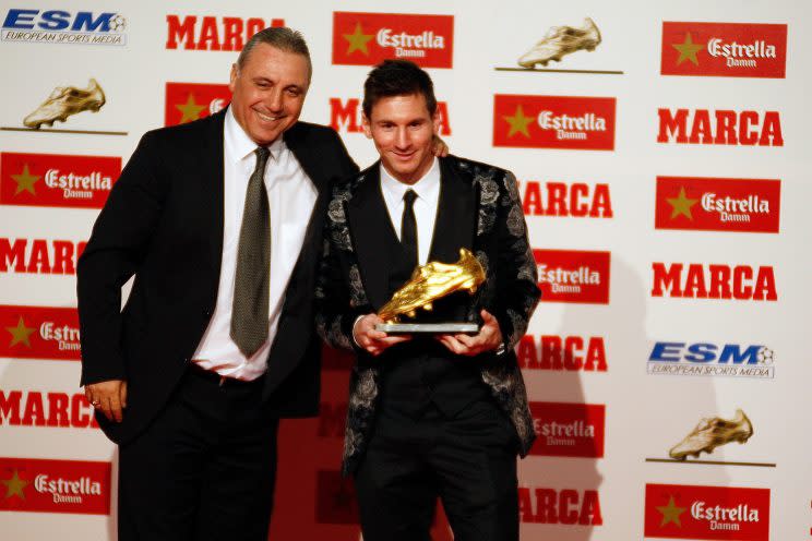 Hristo Stoichkov et Lionel Messi (Getty Images)