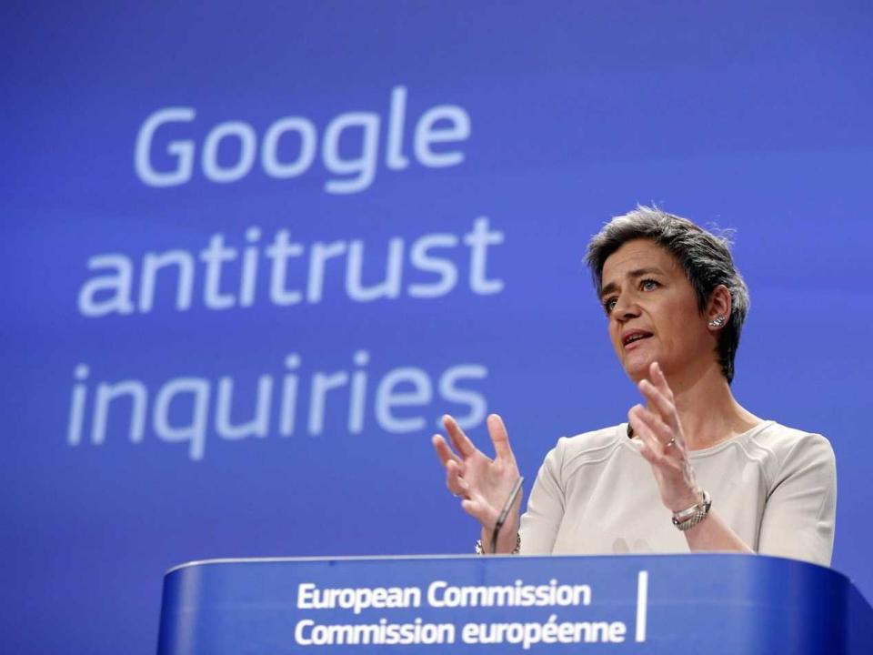 European Competition Commissioner Margrethe Vestager Google Antitrust