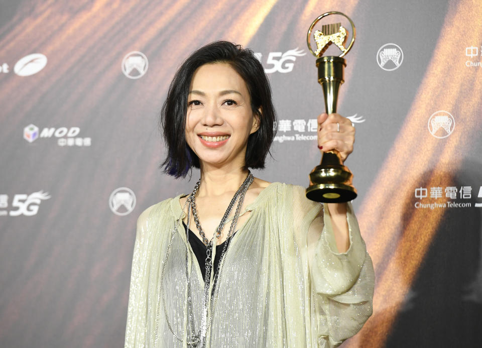 TAIPEI, TAIWAN - AUGUST 21: Singer Wan Fang (Wan Fang Lin) pose at the 32nd Golden Melody Awards Ceremony Press Room at Taipei Music Center on August 21, 2021 in Taipei, Taiwan. (Photo by Gene Wang/Getty Images)