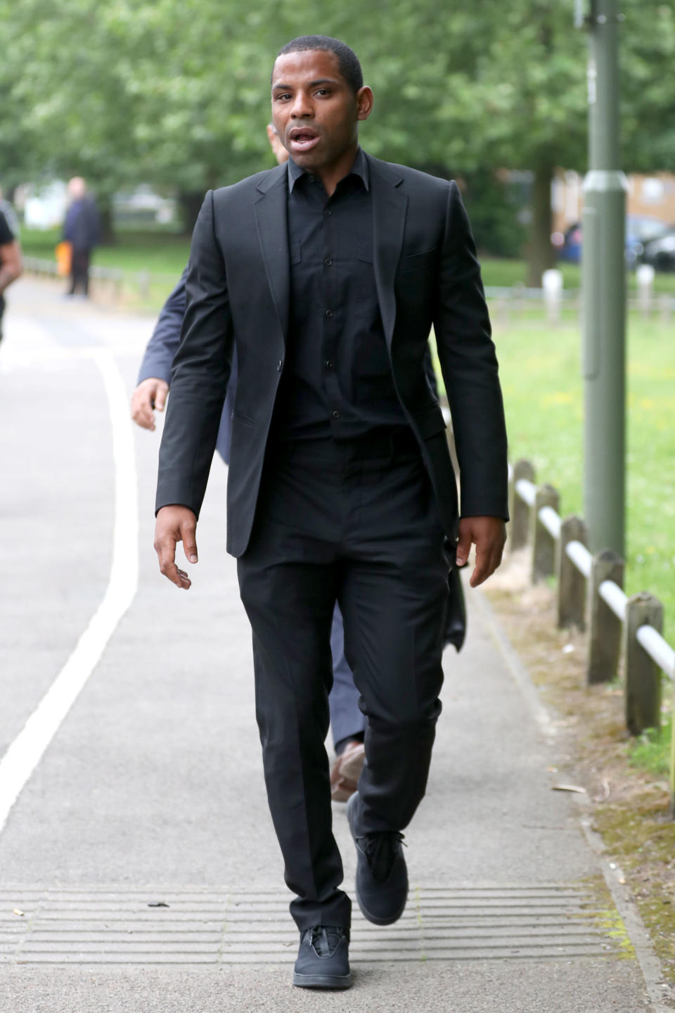 Crystal Palace captain Jason Puncheon arrives at Staines Magistrates’ Court on Monday