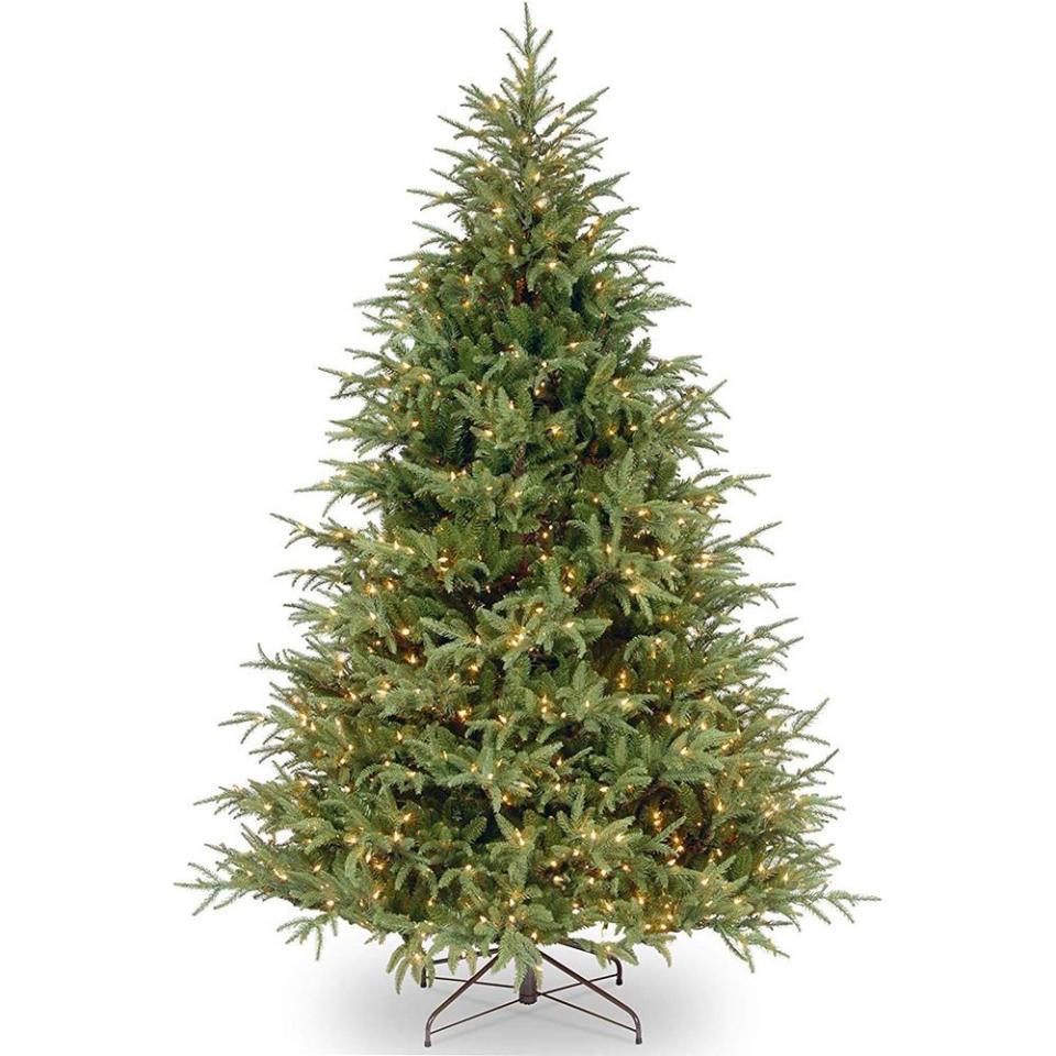 35) National Tree Company Pre-Lit 'Feel Real' Artificial Christmas Tree