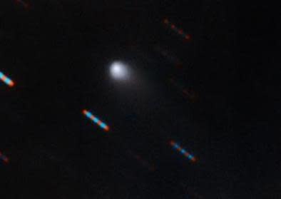 Gemini Observatory two-color composite image of C/2019 Q4 (Borisov) which is the first interstellar comet ever identified: Gemini Observatory/NSF/AURA