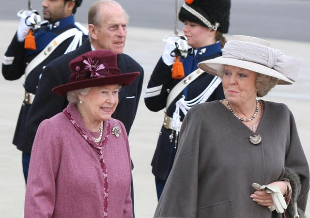 Queen Elizabeth II with Queen Beatrix