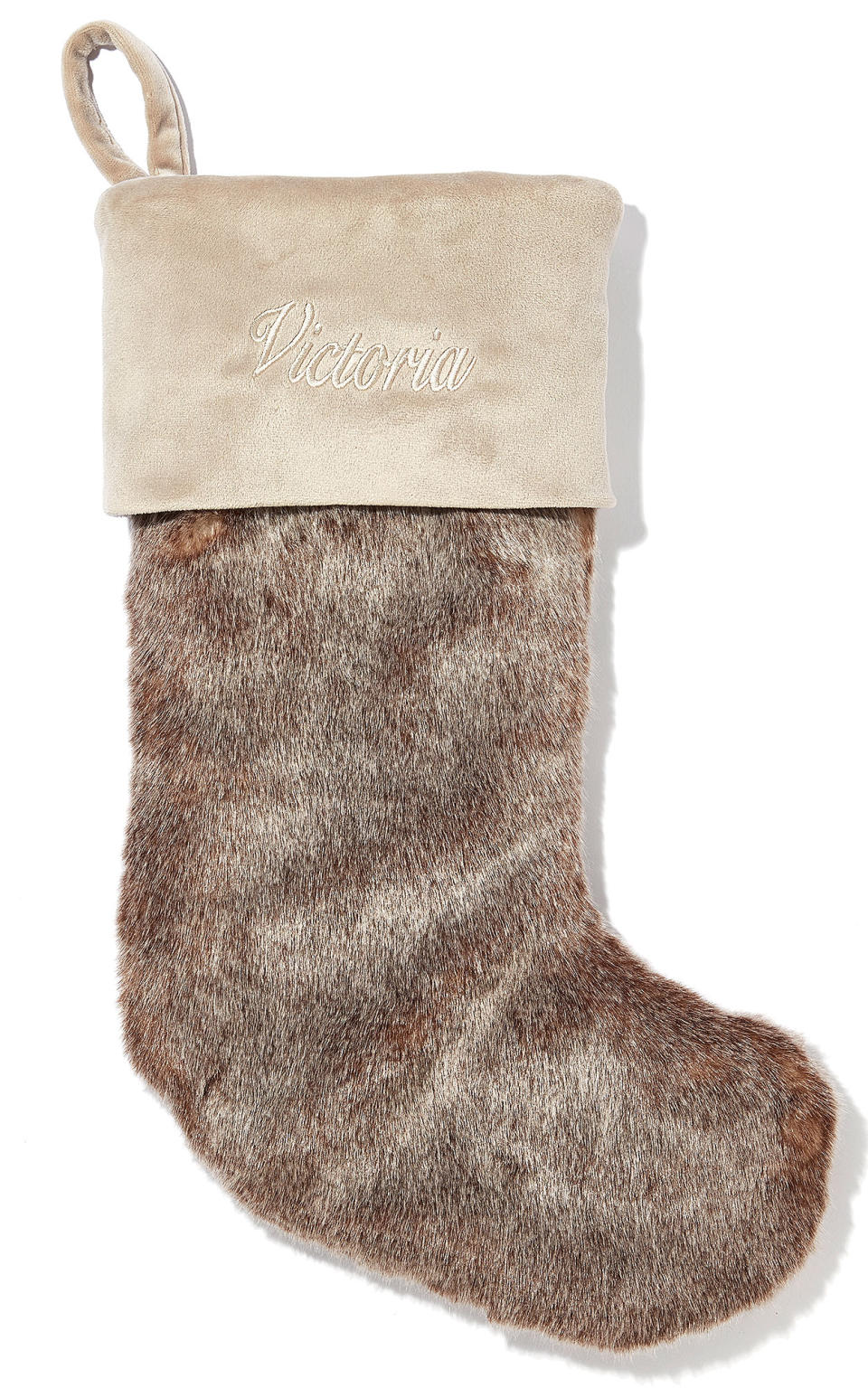 Restoration Hardware Luxe Faux Fur Stocking