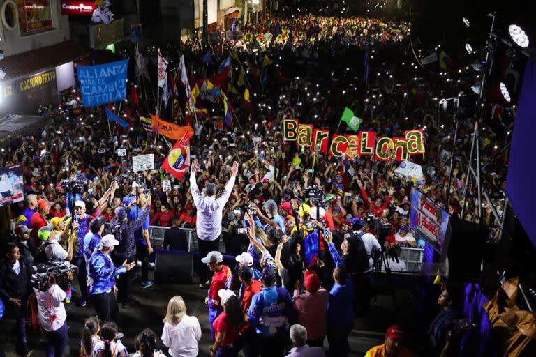 21/07/2024 Acto electoral de Nicolás Maduro en Barcelona (Venezuela).  El presidente venezolano, Nicolás Maduro, ha respondido a la dirigente opositora María Corina Machado que no permitirá que 