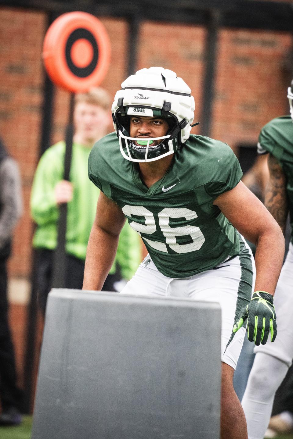 New Michigan State football linebacker Wayne Matthews III, a transfer from Old Dominion.