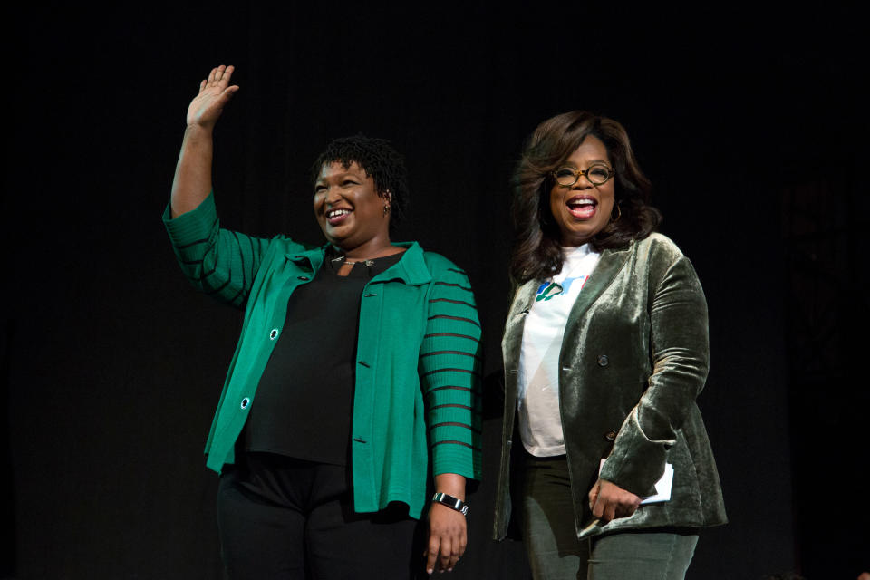 Oprah Winfrey takes part in a town hall meeting with Democratic gubernatorial candidate Stacey Abrams in Marietta, Ga., on Nov. 1, 2018. (Photo: Chris Aluka Berry/Reuters)