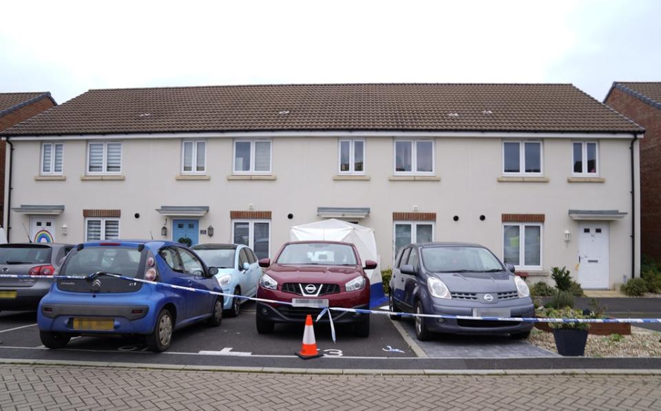 A police tent at the scene in Dragon Rise in Norton Fitzwarren, near Taunton (Andrew Matthews/PA) (PA Wire)