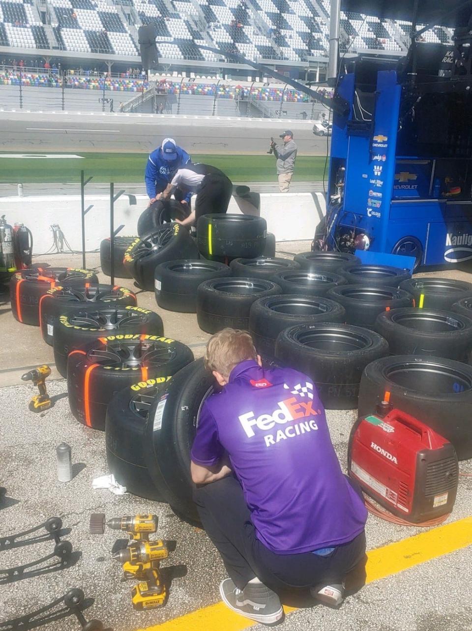 Prep work is heating up in the NASCAR pits.