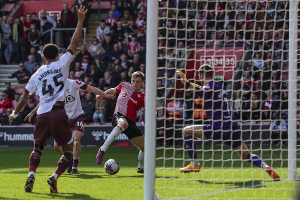 Flynn Downes scores the late winner. <i>(Image: PA)</i>