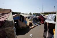 Makeshift houses of African migrants are seen on the outskirts of Casablanca, Morocco September 5, 2018. REUTERS/Youssef Boudlal