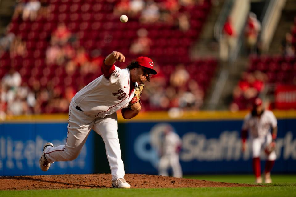 Cincinnati Reds relief pitcher Ian Gibaut