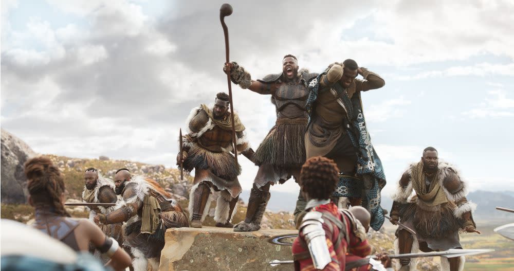 Winston Duke as M’Baku in <em>Black Panther</em>. (Photo: Marvel)