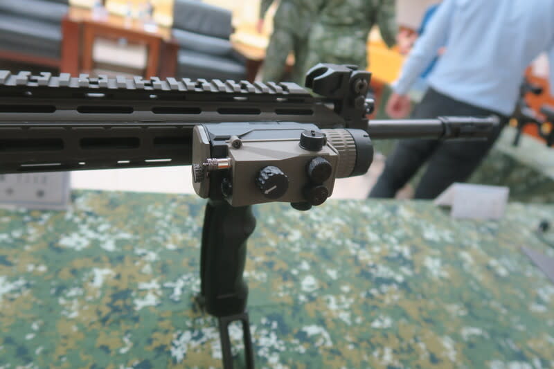 步槍雷指器 搭配T112戰鬥步槍所研發的步槍雷指器。 中央社記者吳書緯攝  113年4月6日 