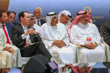 Randall Stephenson, Chairman and CEO, AT&T is seen during the "Peace to Prosperity" conference in Manama