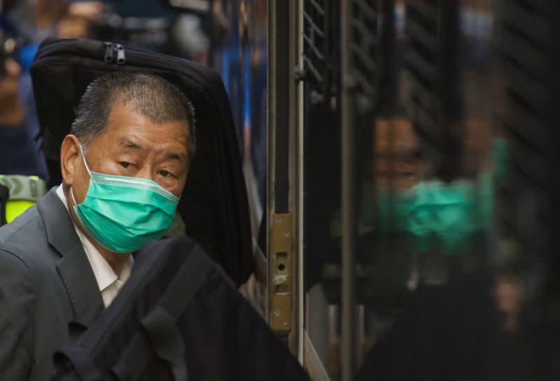 ▲香港壹傳媒集團創辦人黎智英等9名民主派人士，被控涉及前年反送中818非法集結案，全案今（16）日宣判，黎智英判入獄1年。（圖／美聯社／達志影像）