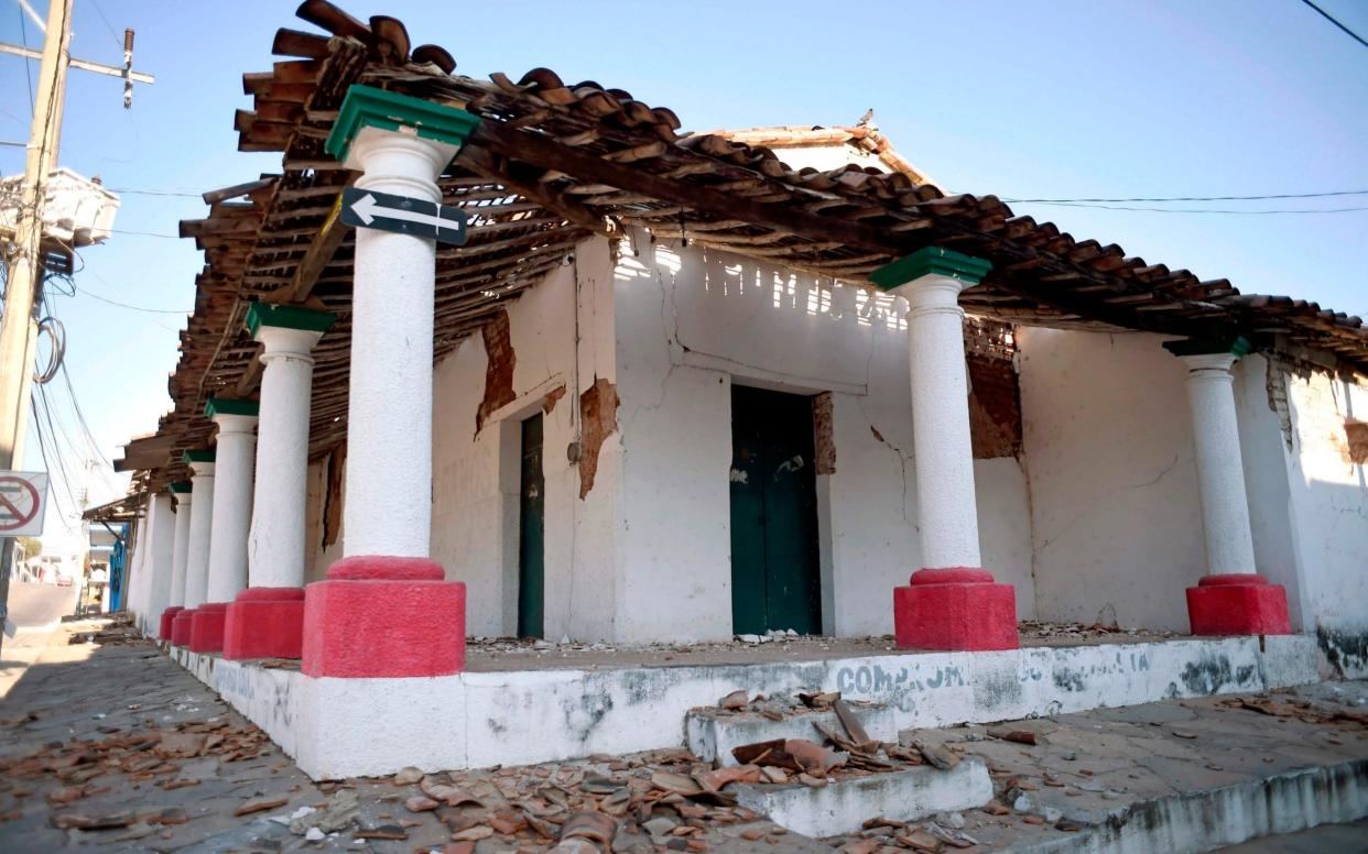 An earthquake on Friday damaged buildings in the state of Oaxaca - AFP