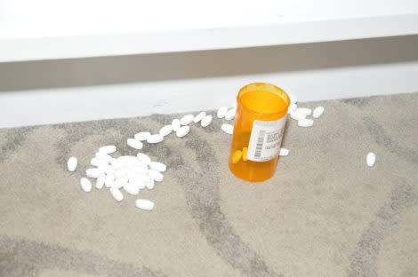 Pills found in the hotel room searched by police on March 13, 2020. Photo provided by the Miami Beach Police Department