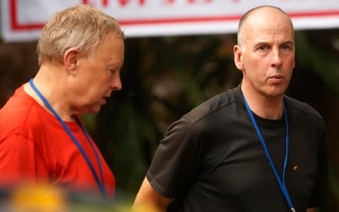 Rick Stanton, right, and Robert Harper, left, in Mae Sai - Credit: Sakchai Lalit /AP