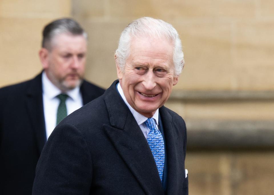 King Charles III attends the Easter Service at Windsor Castle on March 31, 2024.