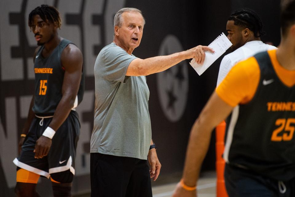 Tennessee Head Coach Rick Barnes during a summer basketball practice held at Pratt Pavilion on UT's campus on Tuesday, July 25, 2023.