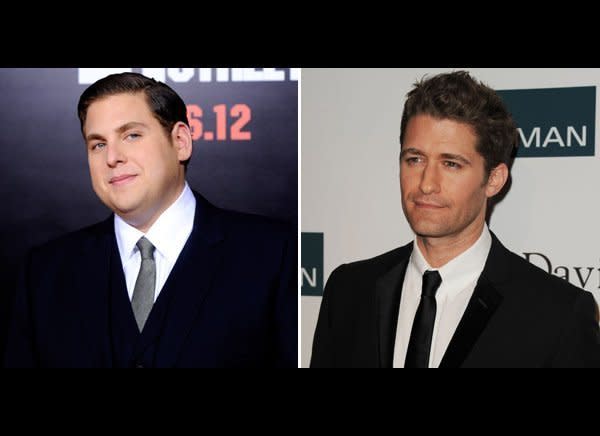 Jonah Hill made it clear he was no fan of "Glee" star Matthew Morrison, when he appeared on "Late Night with Jimmy Fallon" in September 2011.     Hill recalled a "douchey Hollywood party" where he tried to eavesdrop on a conversation between "Gossip Girl" actor Chace Crawford and Morrison, who had<a href="http://www.dlisted.com/2011/09/23/fight-fight-jonah-hill-vs-matthew-morrison" target="_hplink"> made a joke at Hill's expense at an event a few weeks earlier</a>.  He then overheard the two drop his name and start laughing.     Hill took the opportunity on "Late Night" to call out the "Glee" actor:     "Matthew Morrison, you better bring your sh*t next time I see you...I'd like to see him sing his way out of this one," he said.     Morrison responded by sending a goofy video to "Late Night," where he finished his joke about Hill and then accepted the actor's challenge, saying, "Nobody messes with someone from musical theater!"     This extremely dorky feud <a href="http://www.mtv.com/news/articles/1673980/jonah-hill-matthew-morrison-sitter.jhtml" target="_hplink">eventually just blew over</a>. 