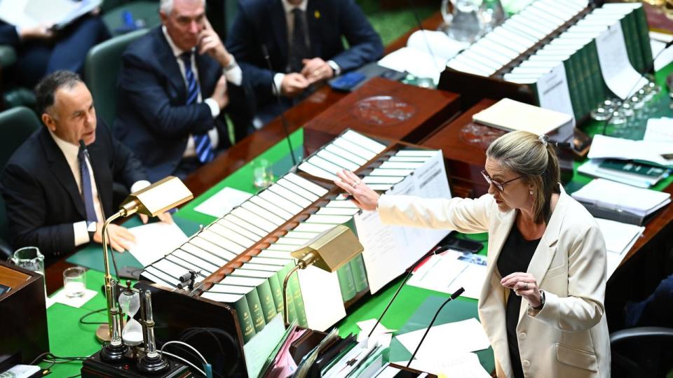 Premier Jacinta Allan speaks during question time.