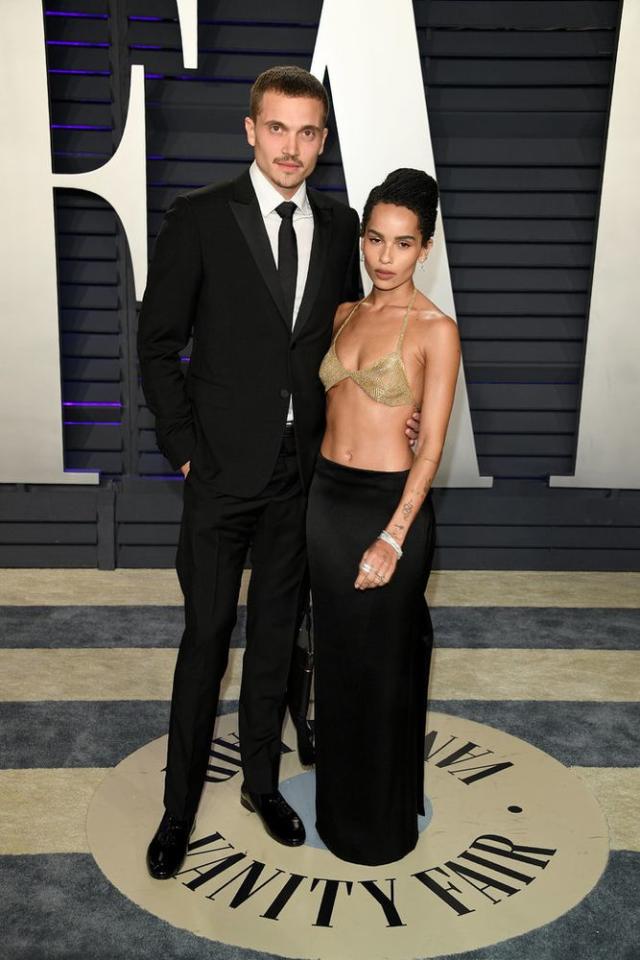 Zoe Kravitz wore an 18k-gold mesh bra by Tiffany & Co to the