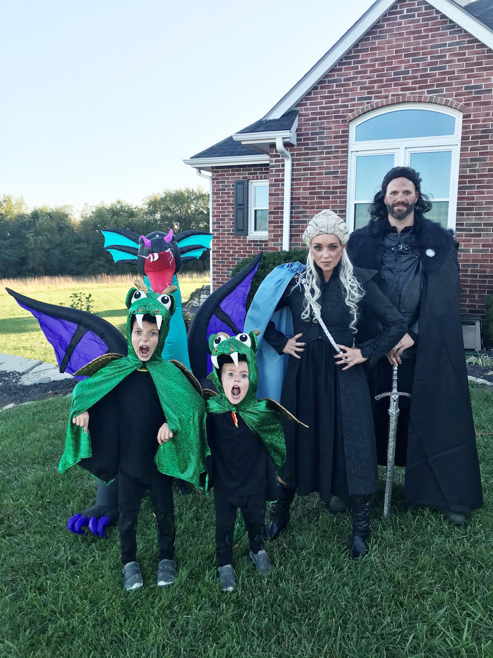 The Solomon family dressed as 
