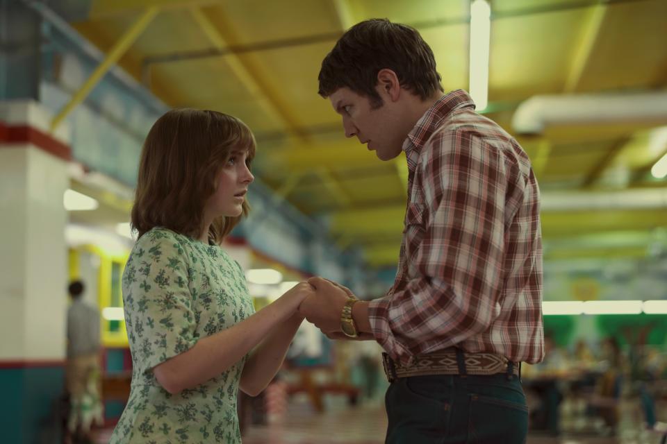 Grace and Jake Lacy in A Friend of the Family on Peacock