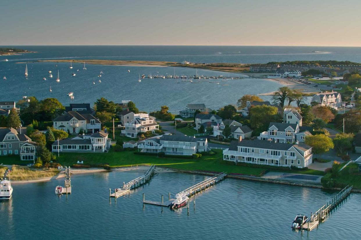 Aerial view of Hyannis, Massachusetts