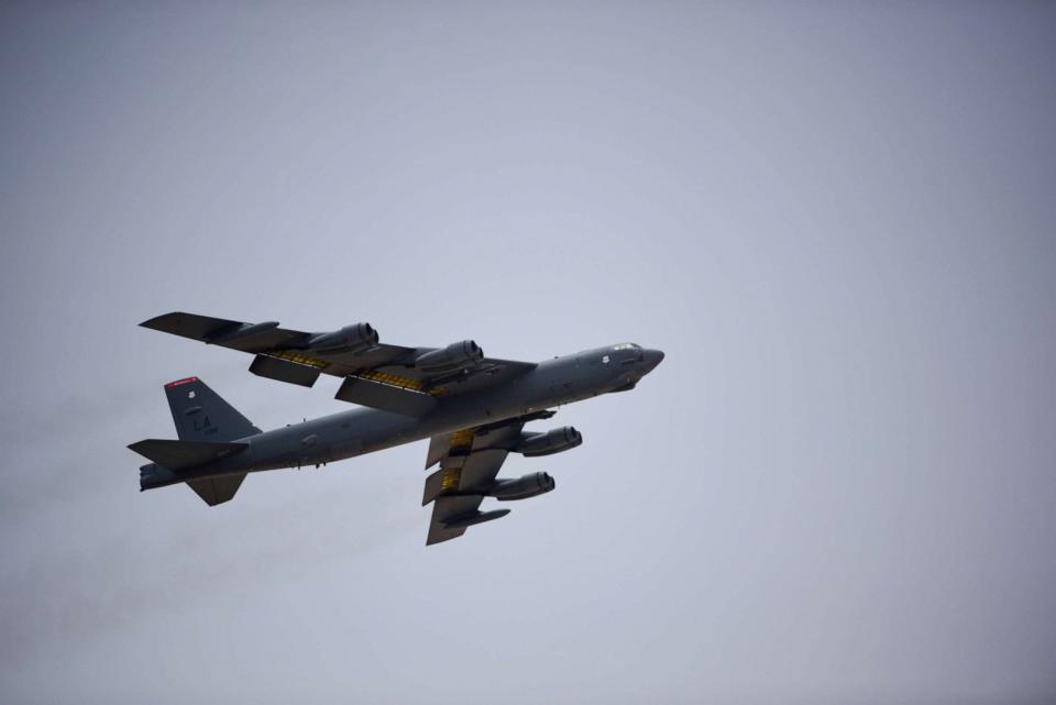 PHOTO: A U.S. Air Force B-52H Stratofortress aircraft takes off, May 12, 2019. (Tech. Sgt. Nichelle Anderson/USAF)