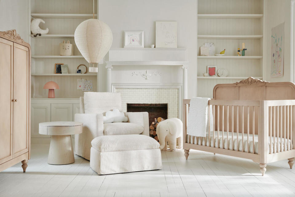 Selections from Crate & Barrel’s Origins Collection by Leanne Ford, including the Lennox crib for Crate & Kids