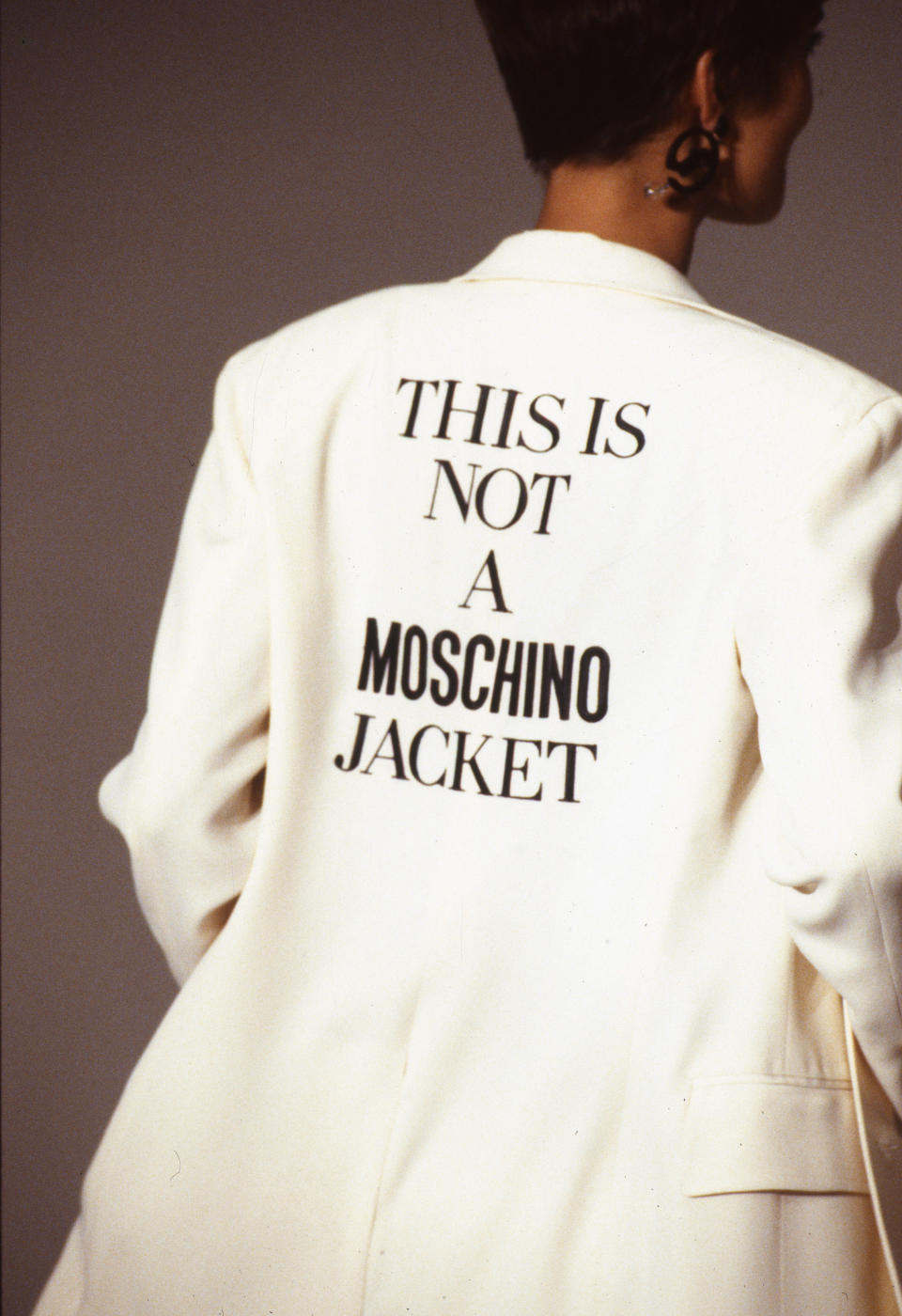 A moment of the Moschino spring 1992 show.